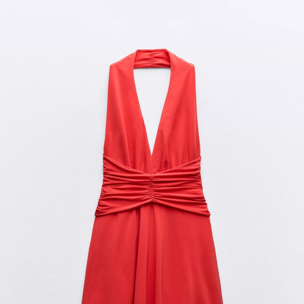 Zara Red Halter Dress